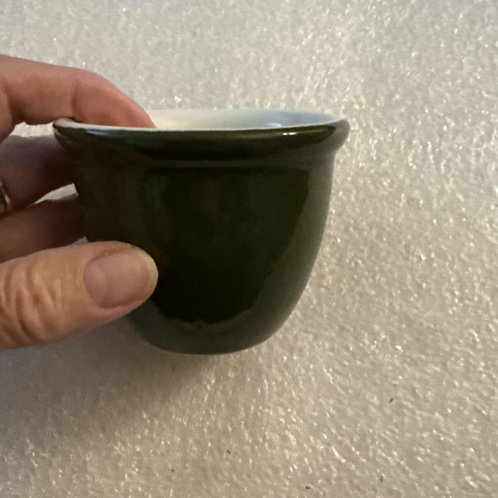 Hall Custard Cup #352 Green Vintage Pre Owned